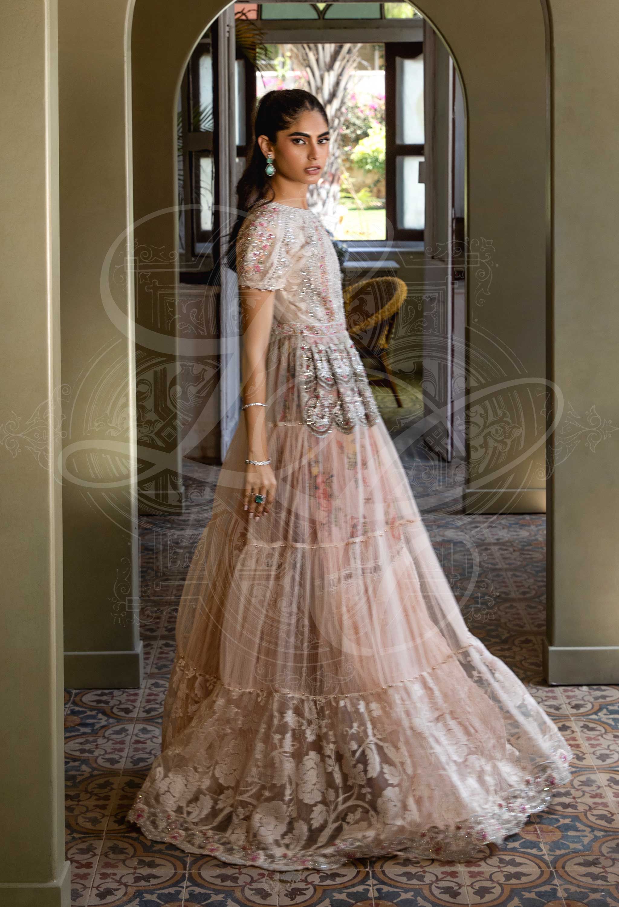 LIA - Tiered Top With Lehenga