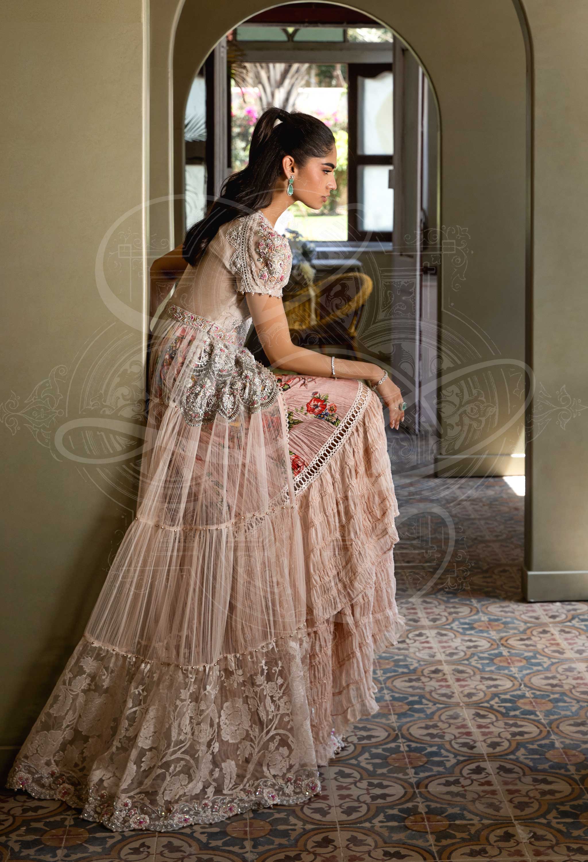 LIA - Tiered Top With Lehenga