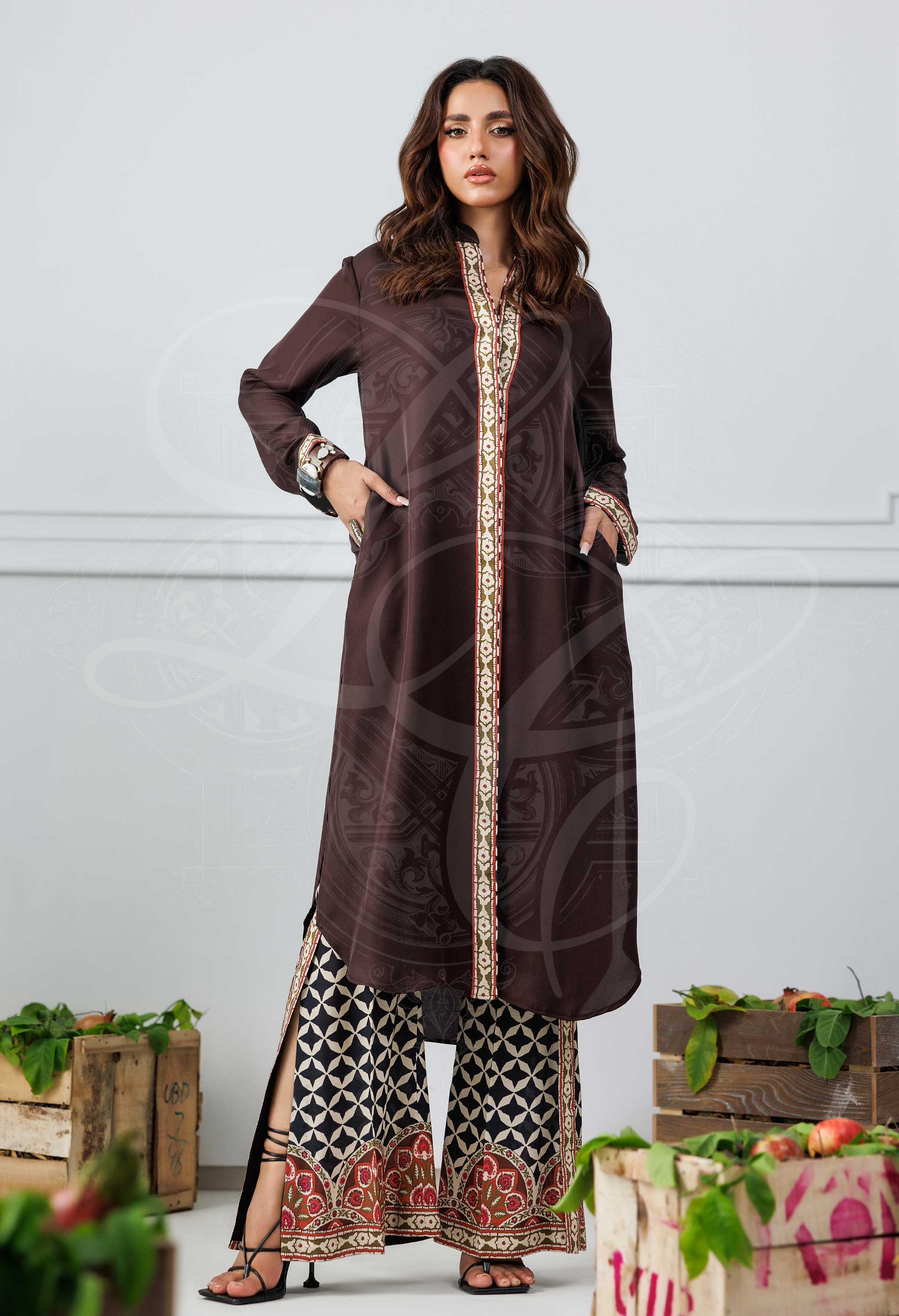 NESSA - Pure Malai Shirt with Printed Pants