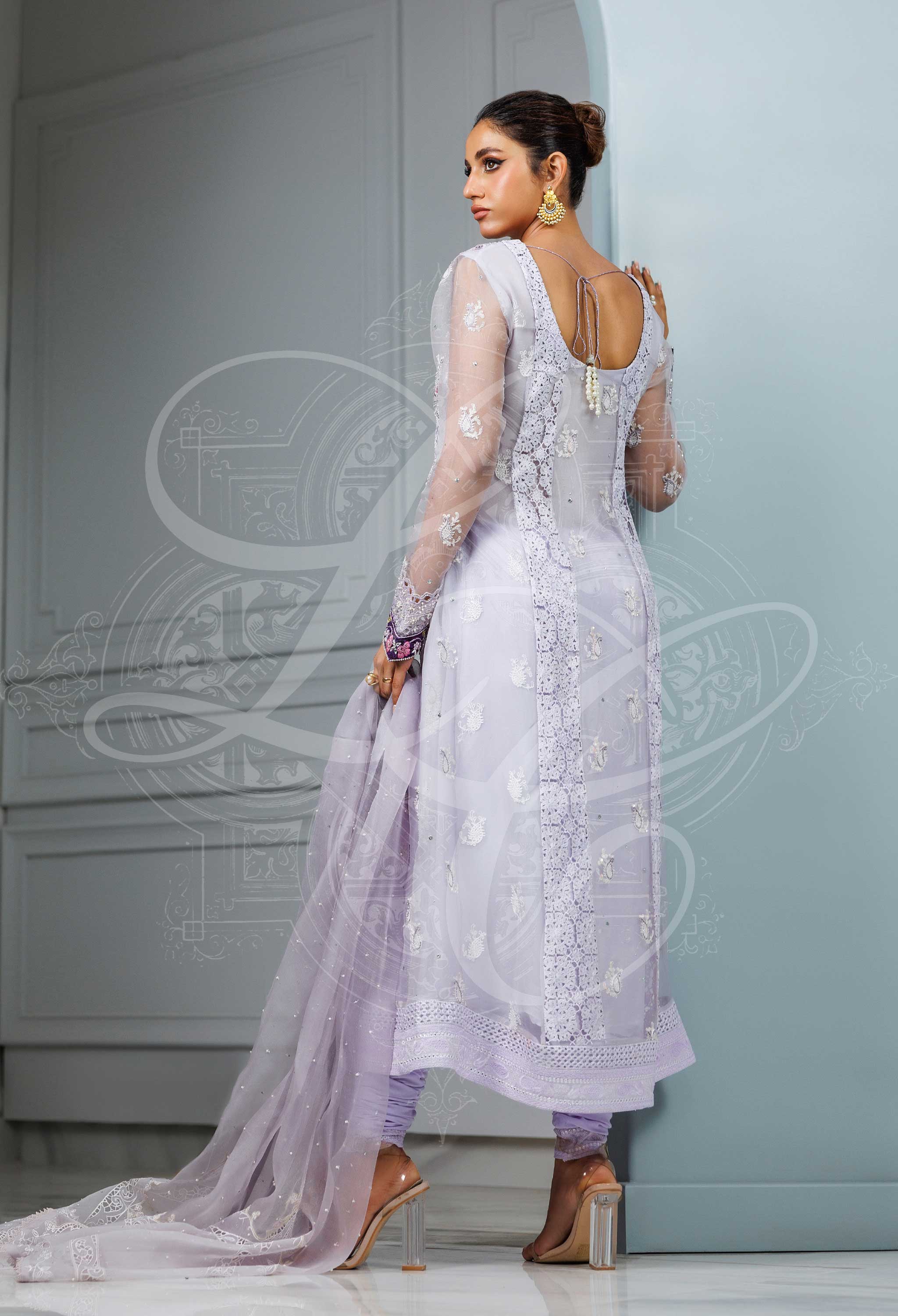 ZAYA - Peshwa with Kaamdani & Cutwork and churidar