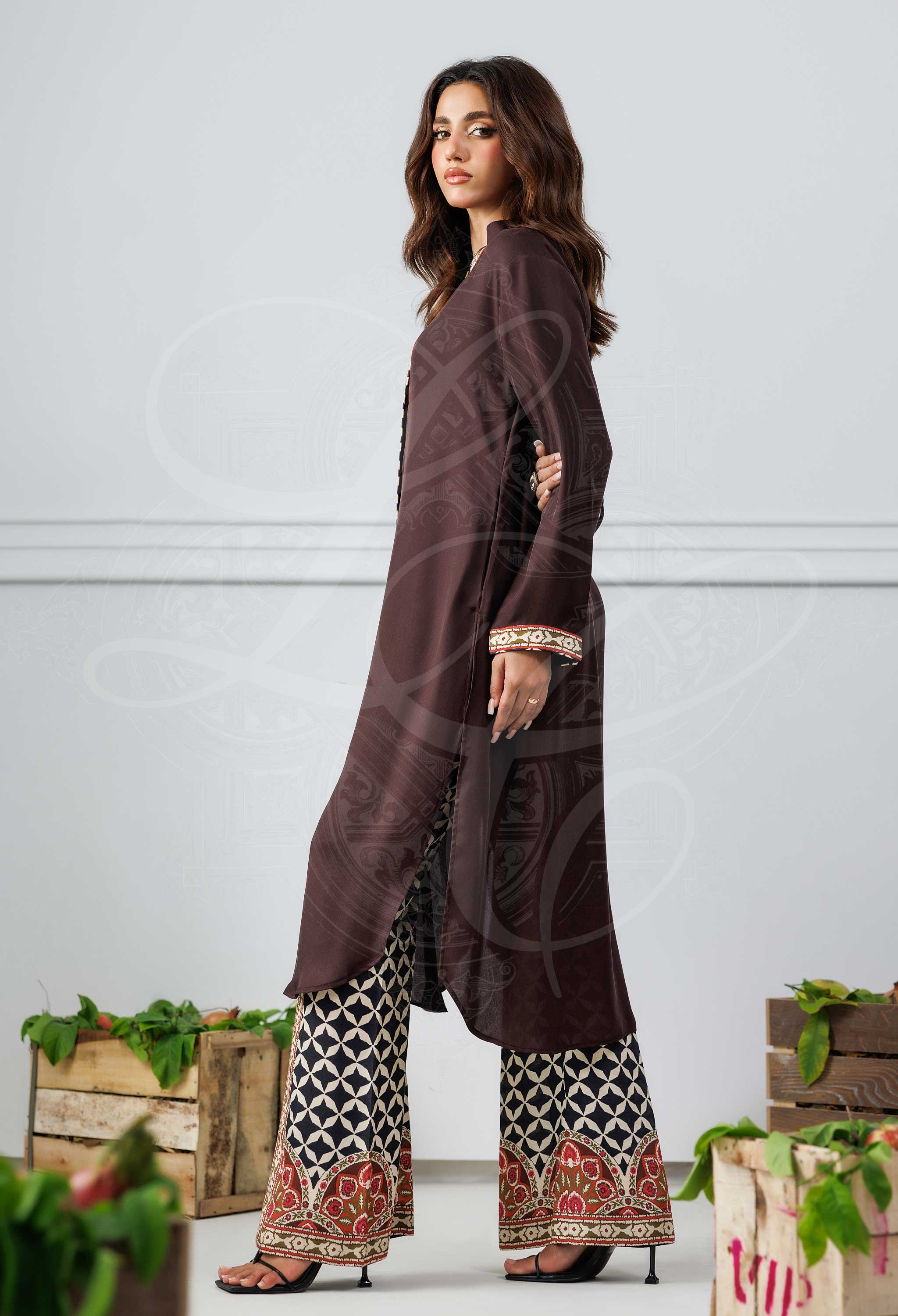 NESSA - Pure Malai Shirt with Printed Pants