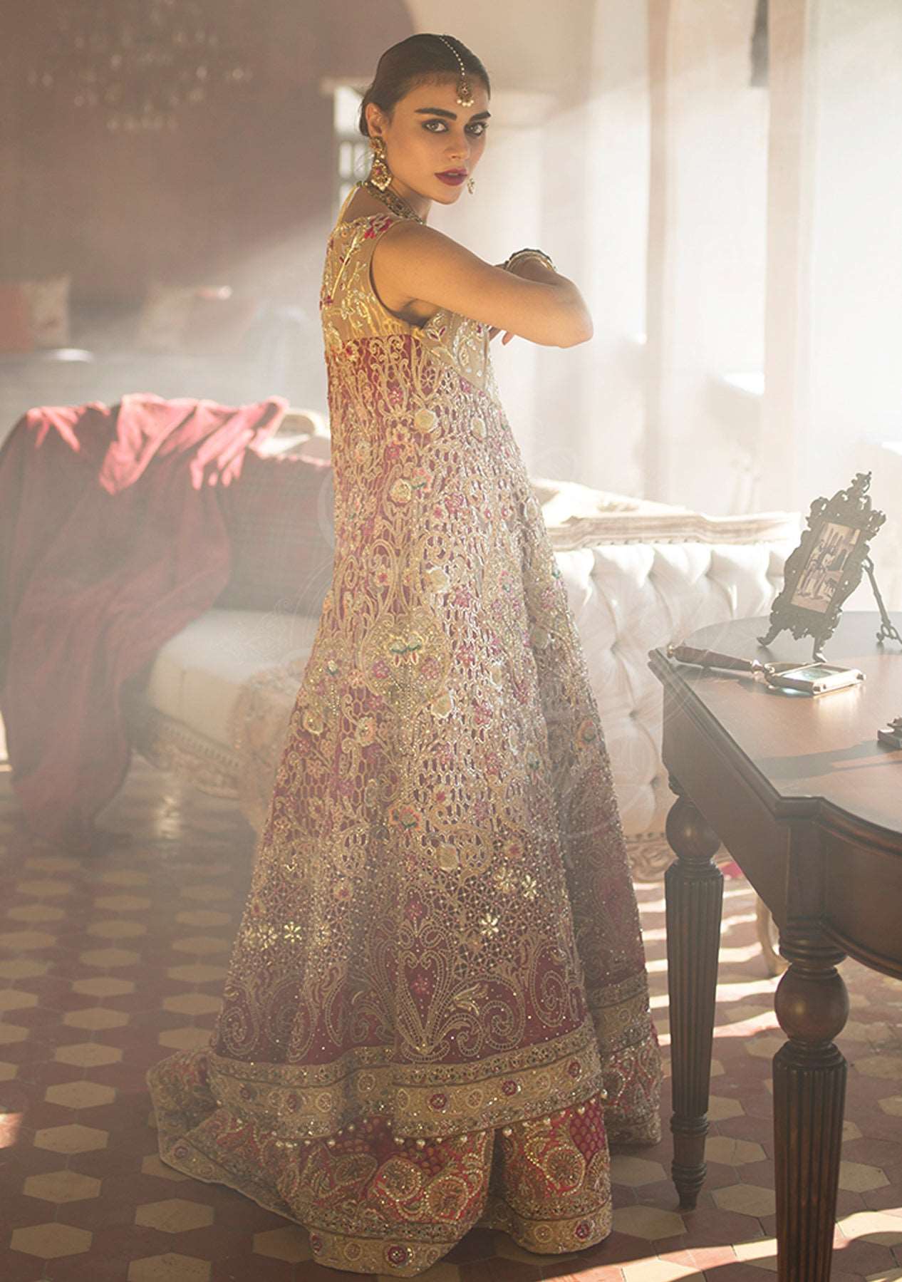Cranberry and bronze bridal
