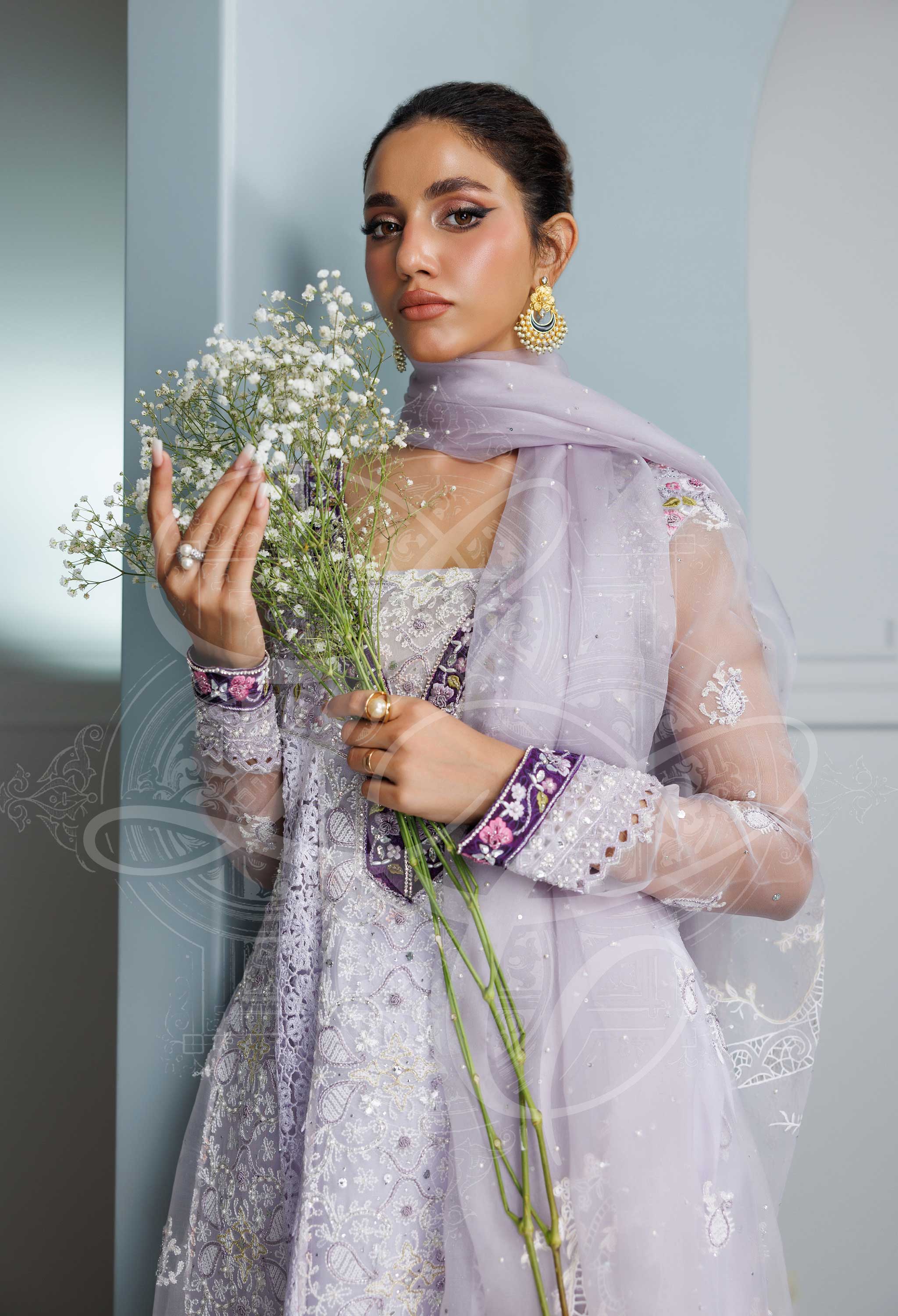 ZAYA - Peshwa with Kaamdani & Cutwork and churidar