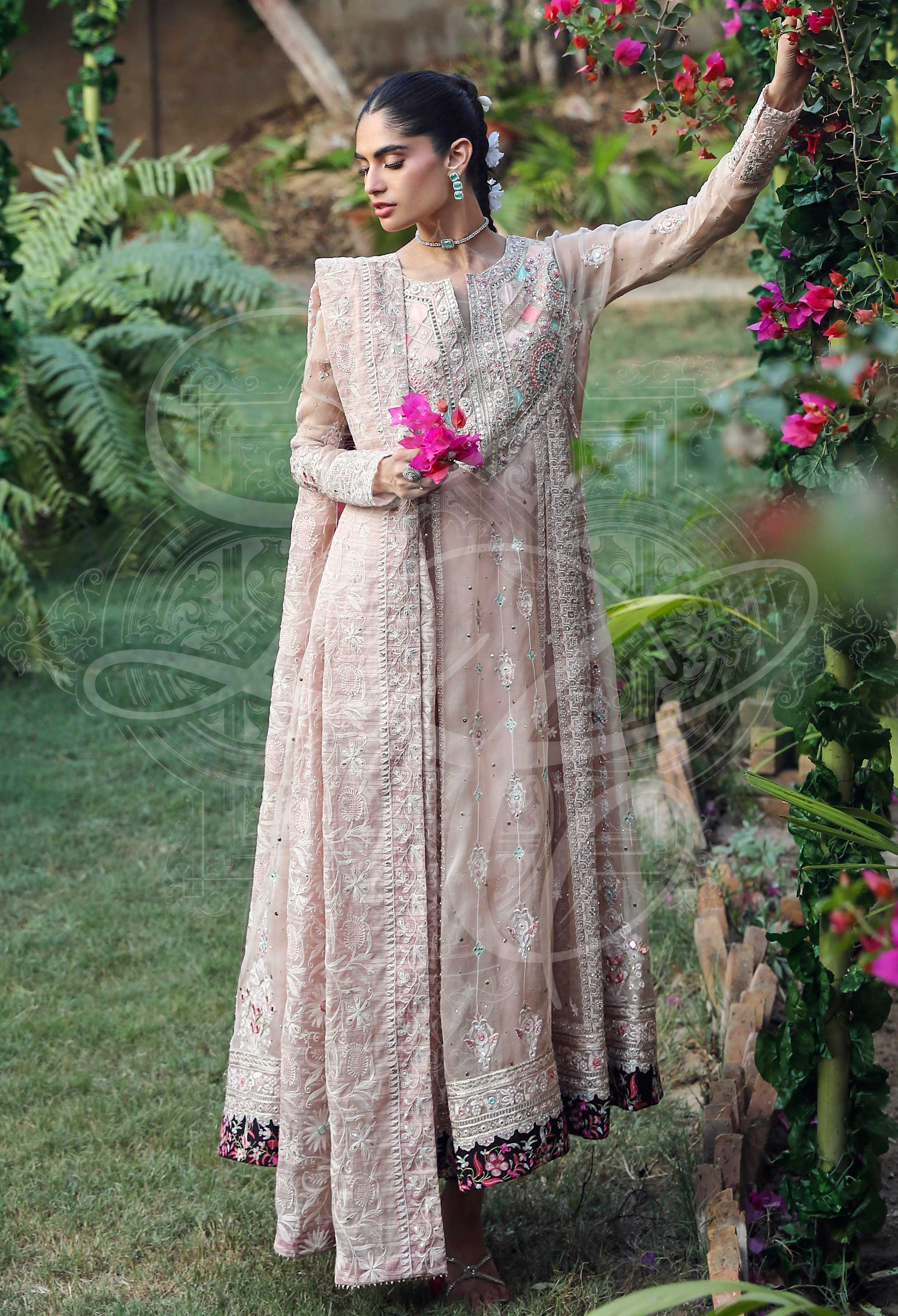 Amani - Chikankaari Kalidar Peshwas With Churidar