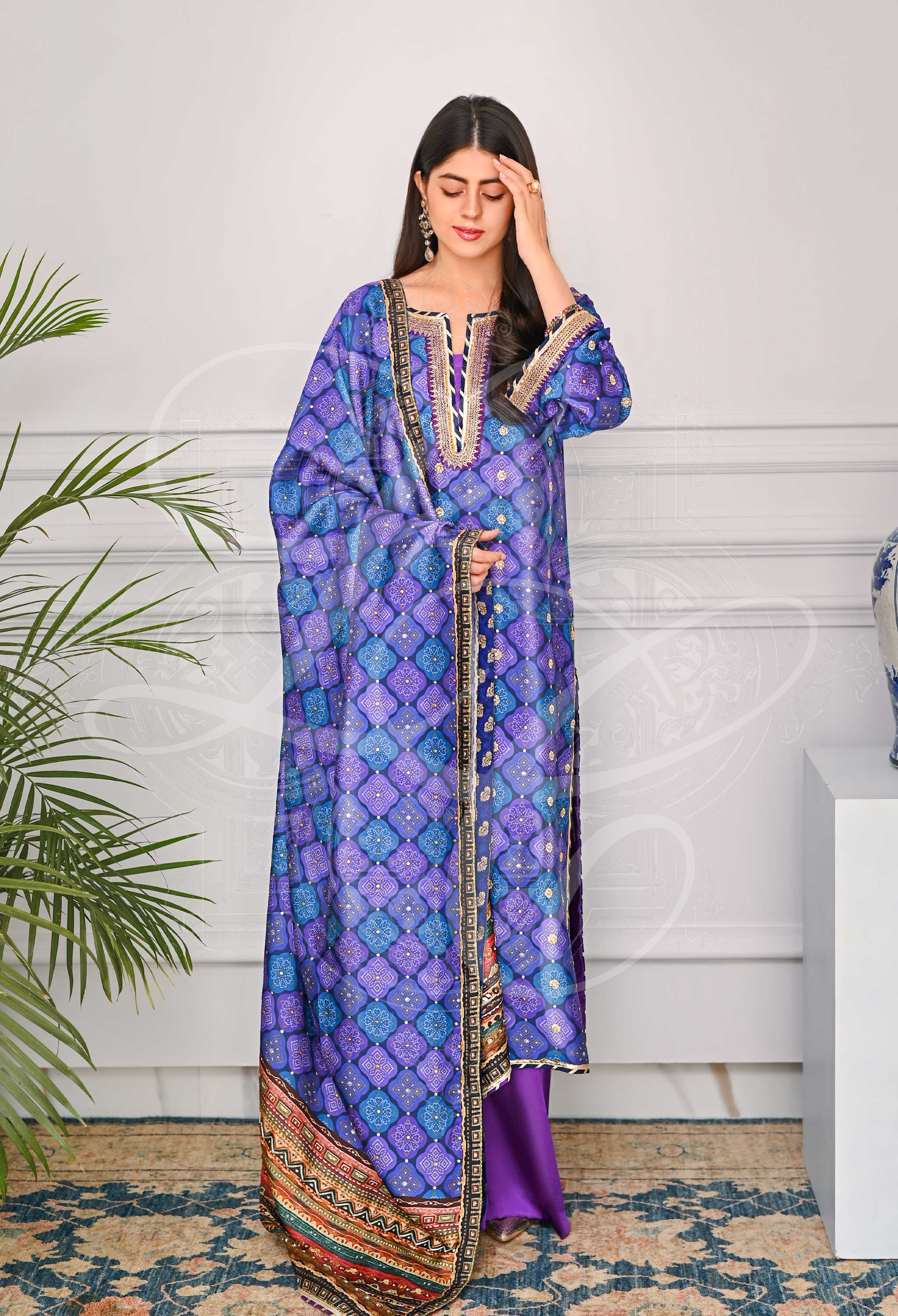 FREESIA GRACE - Chundri Long Top With Pants