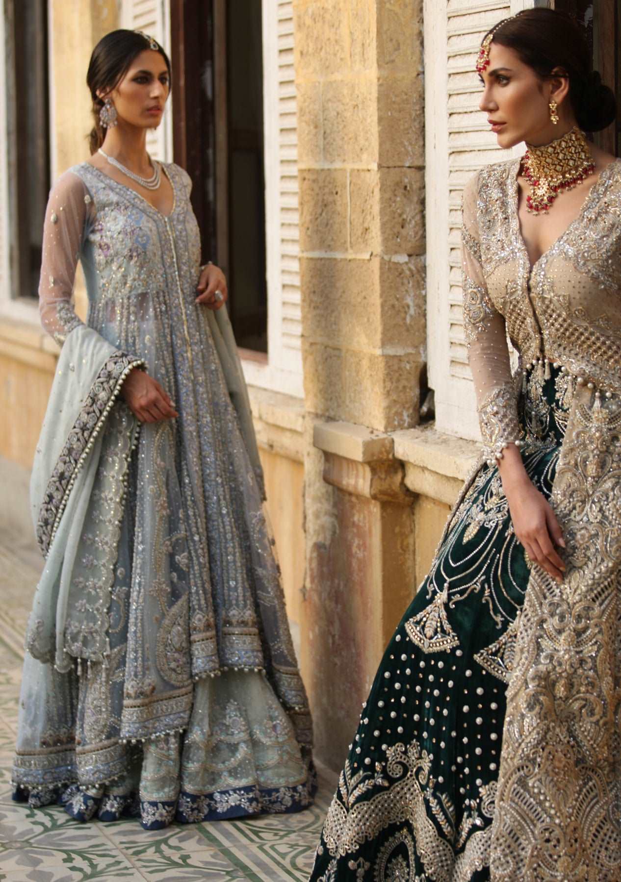 Ice blue bridal