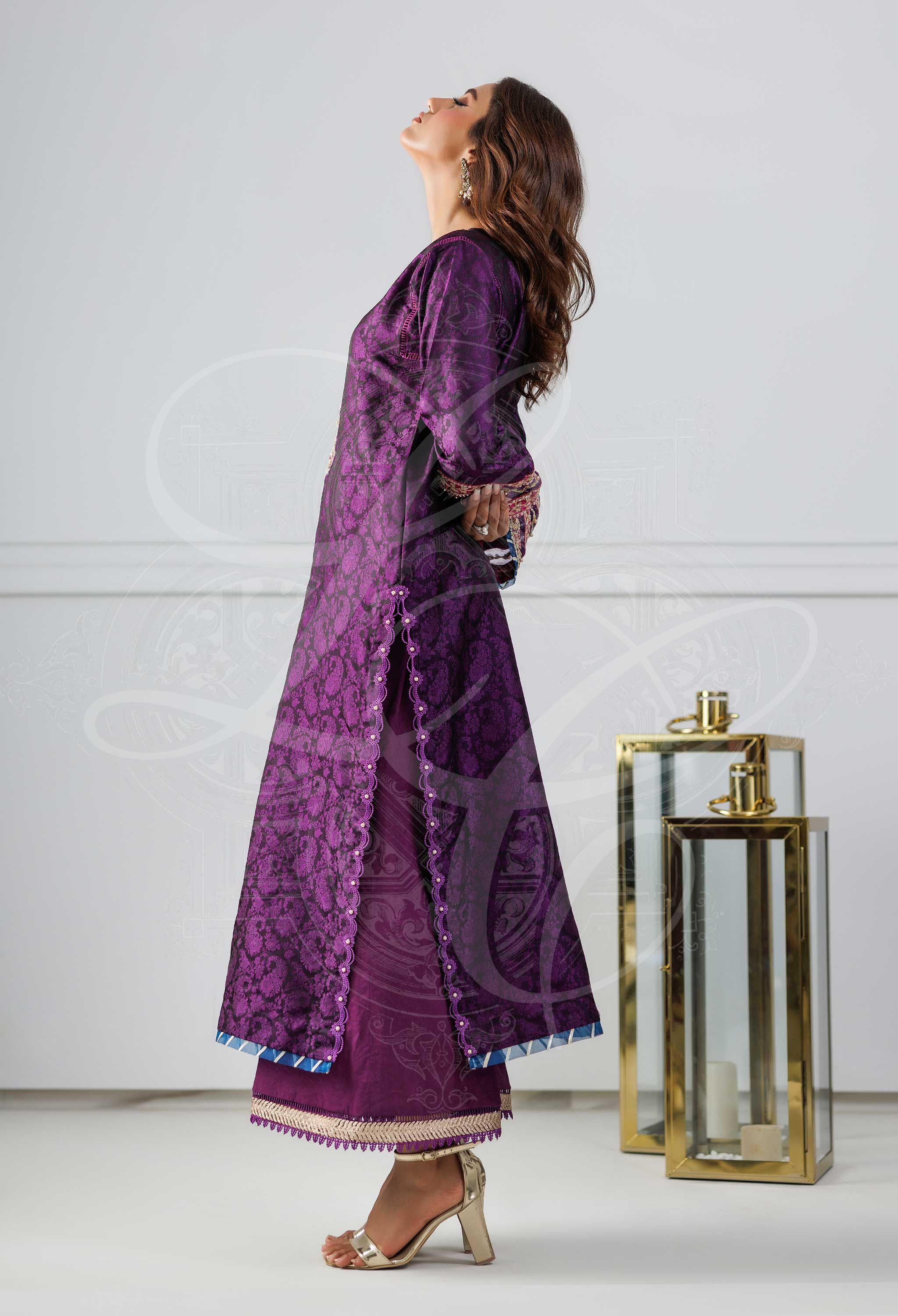 KOYA - Marori Jamawar Shirt With Izaar