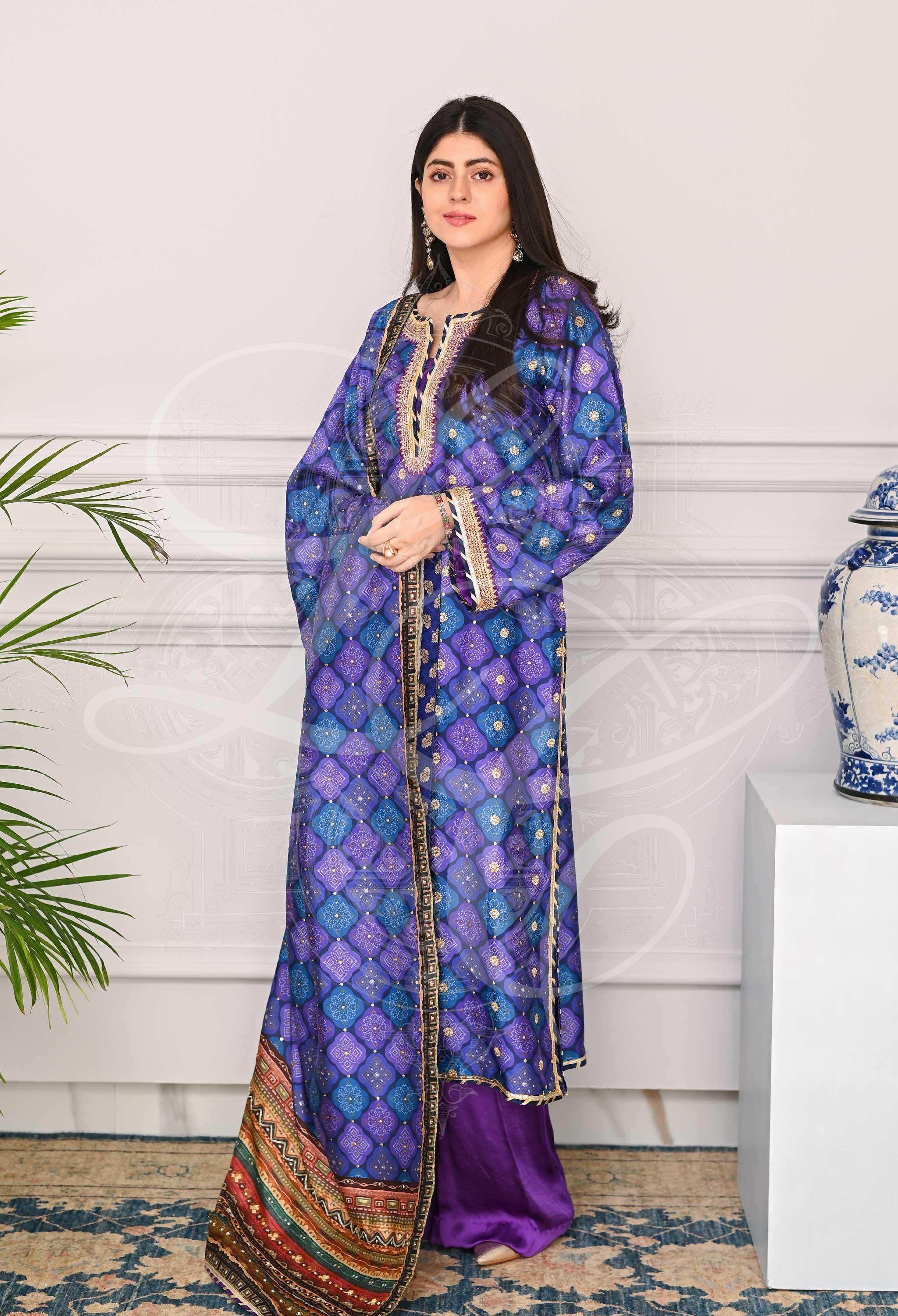 FREESIA GRACE - Chundri Long Top With Pants