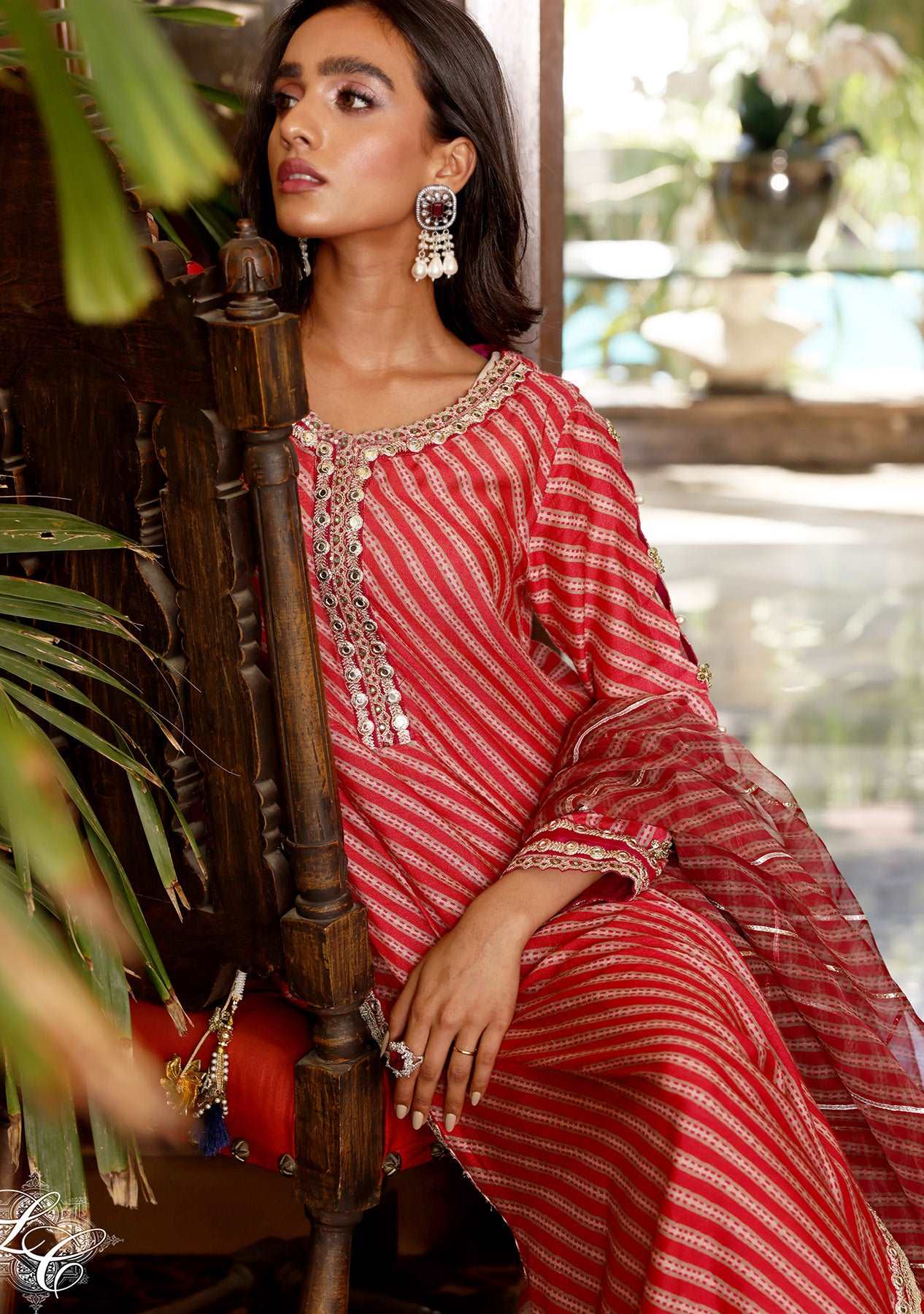 Stripped red co-ord set
