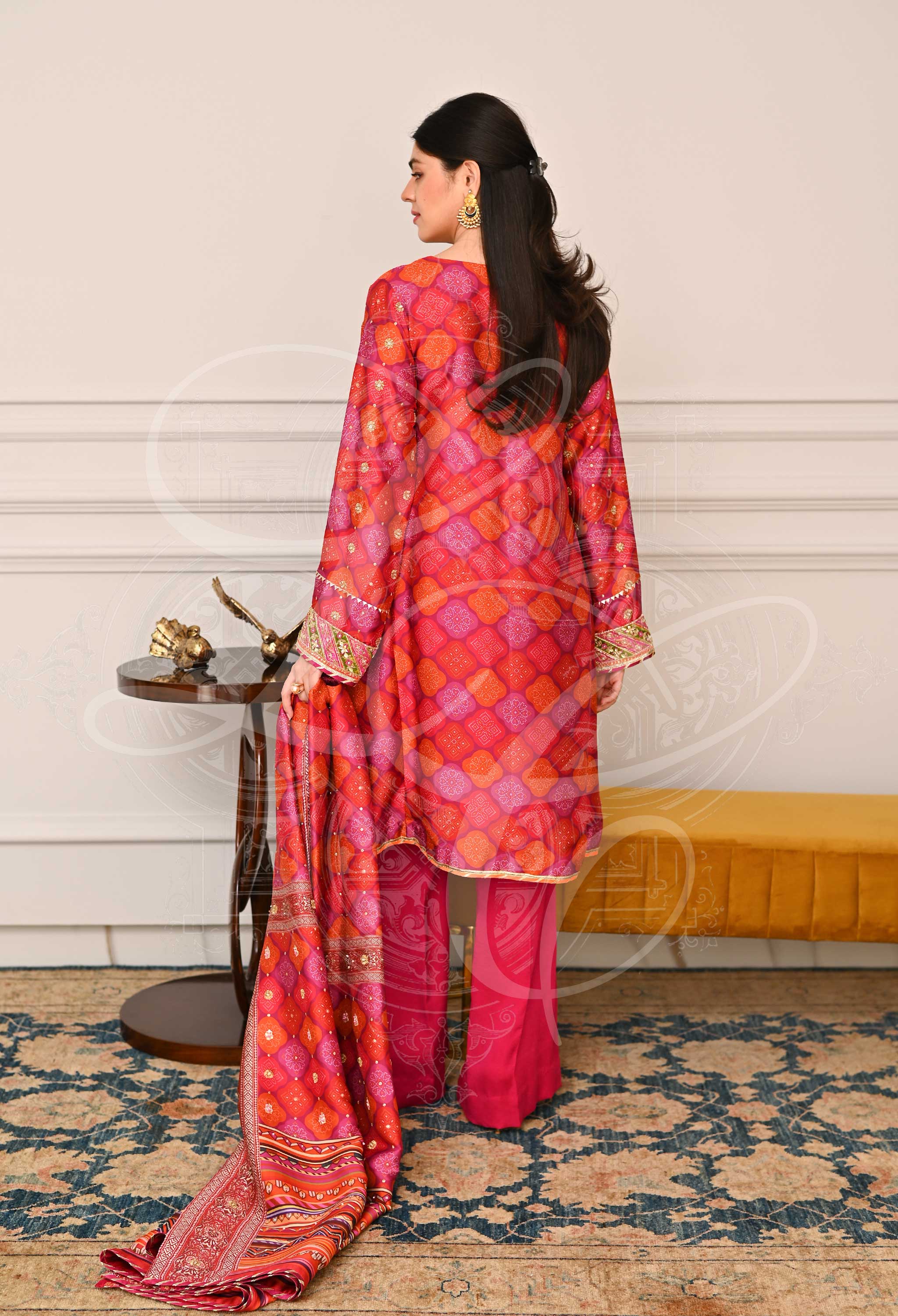 PETUNIA SERENADE - Chundri Short Boxy Top With Chattapatti Sleeves