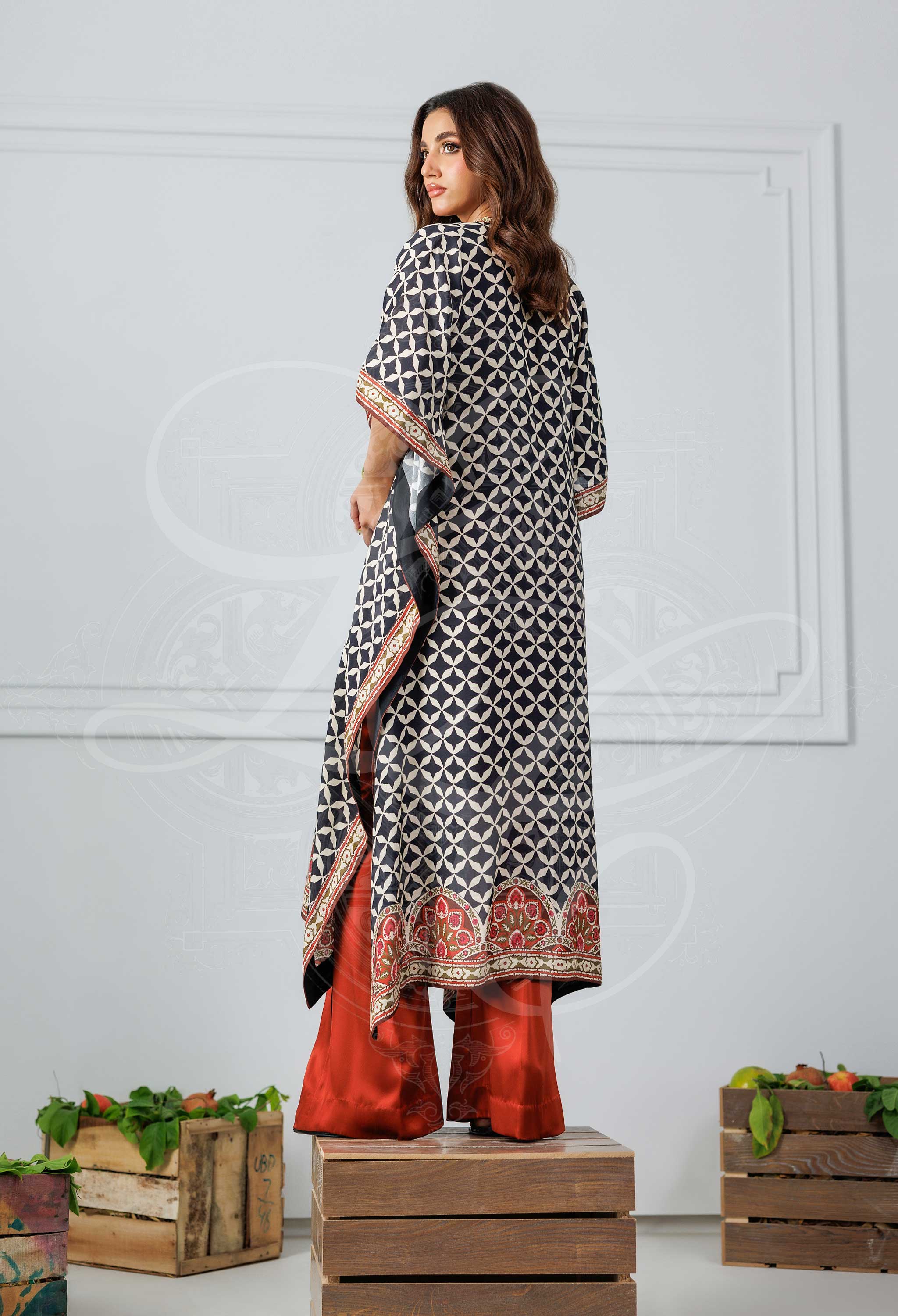 MIA - Printed Kaftan with Rust Pants