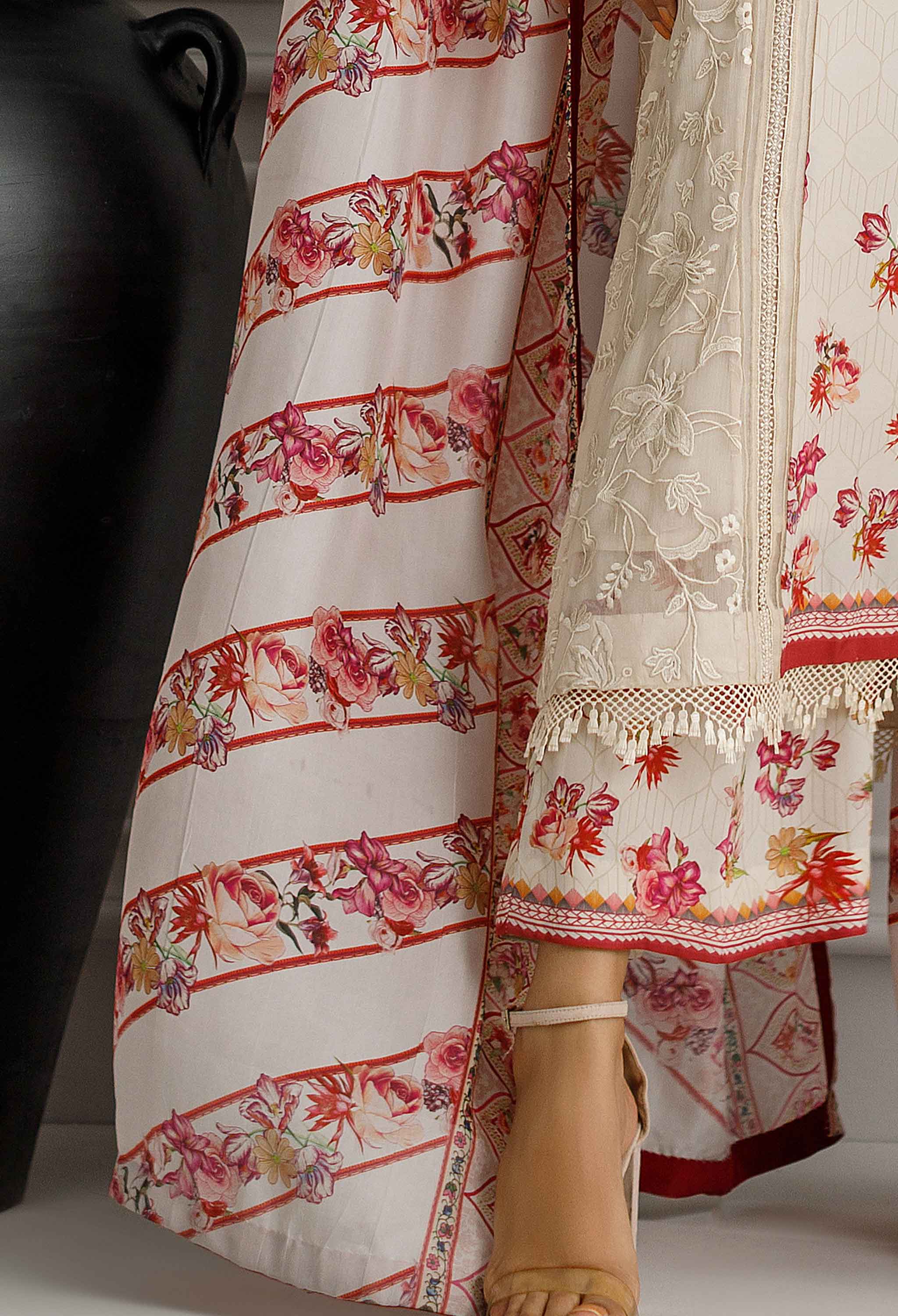 Beige Printed Dupatta