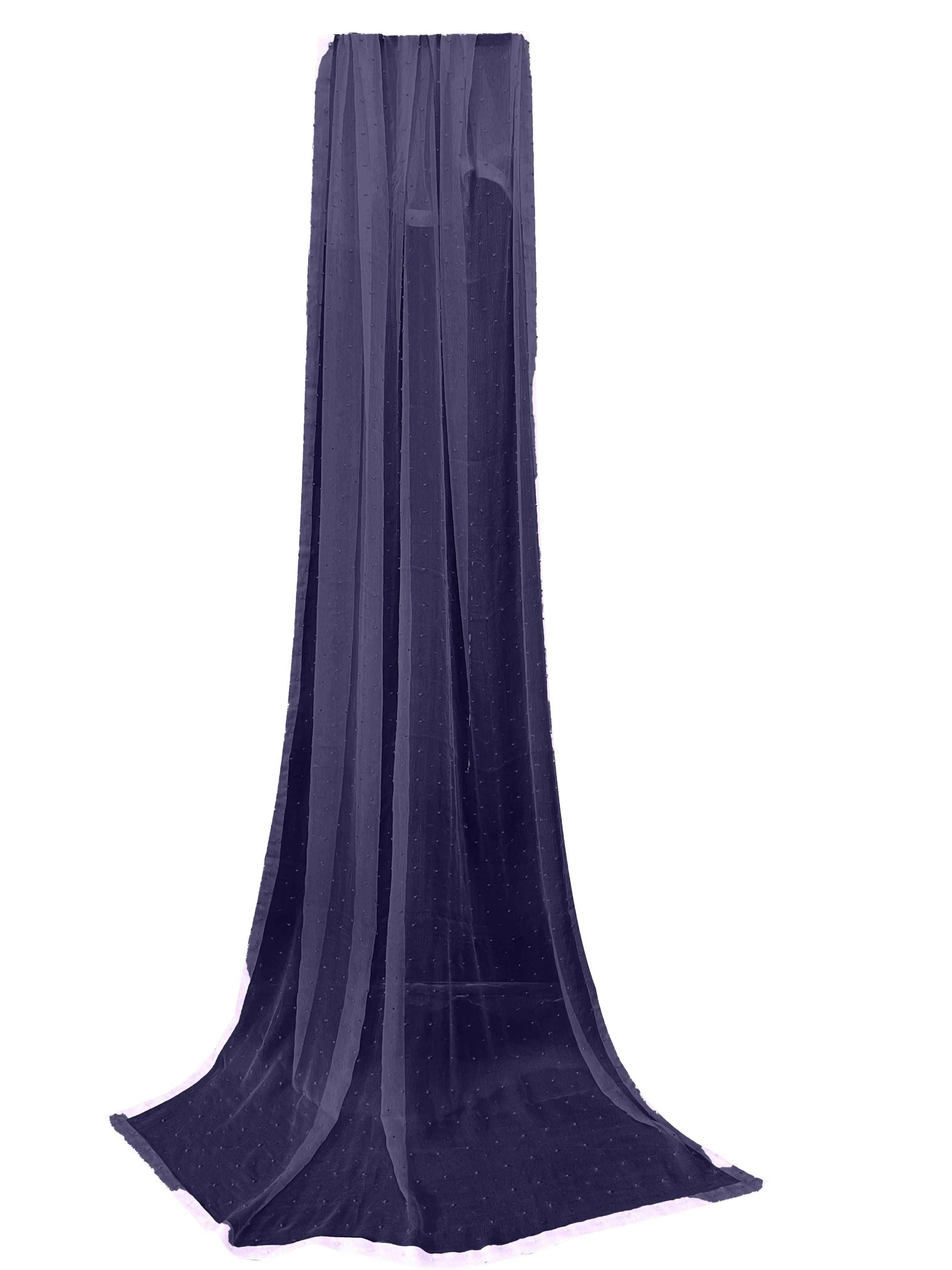 Dark Blue Plain chiffon dupatta