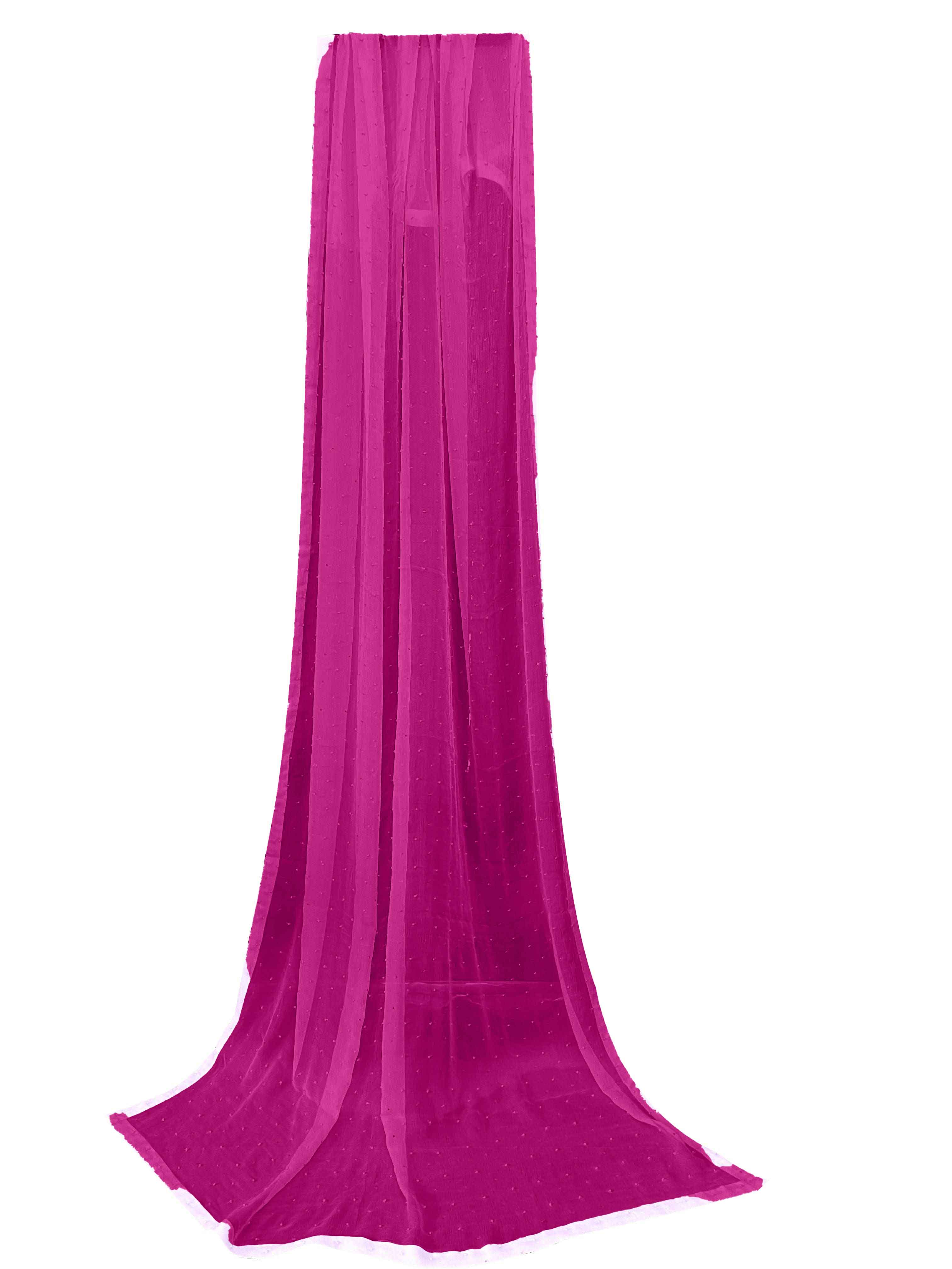Purple Plain chiffon dupatta