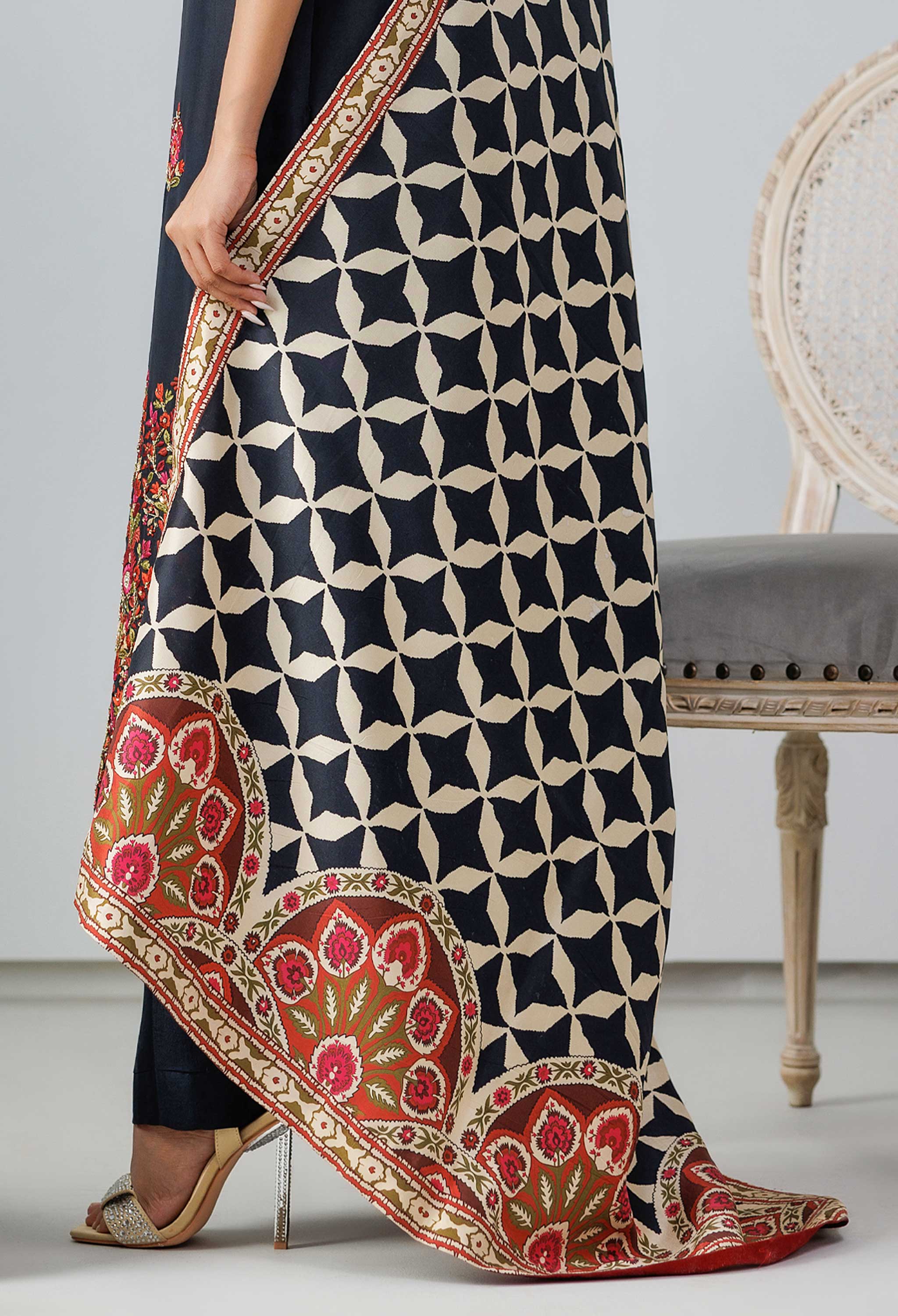 Printed Silk Dupatta