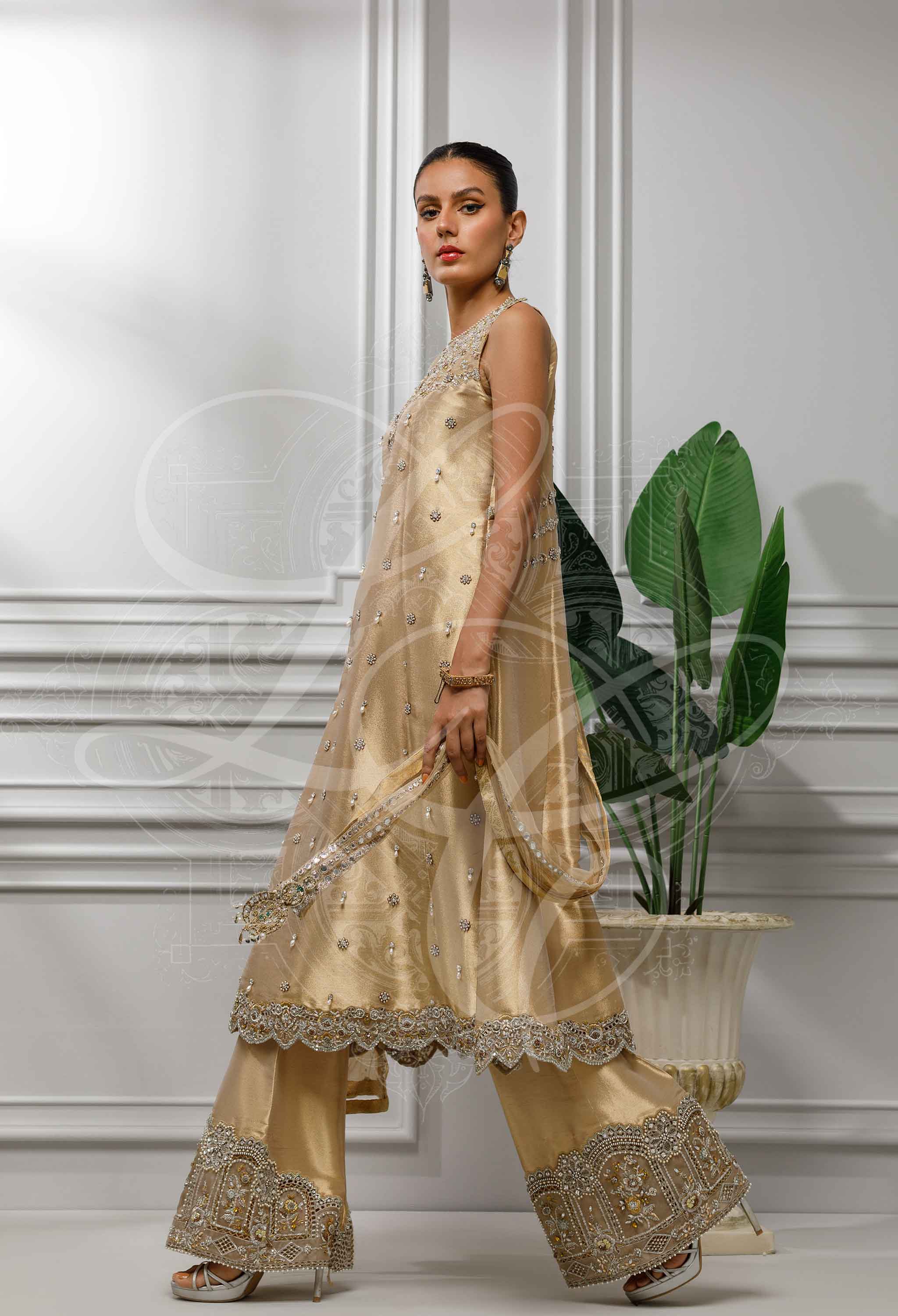 Gold lame set