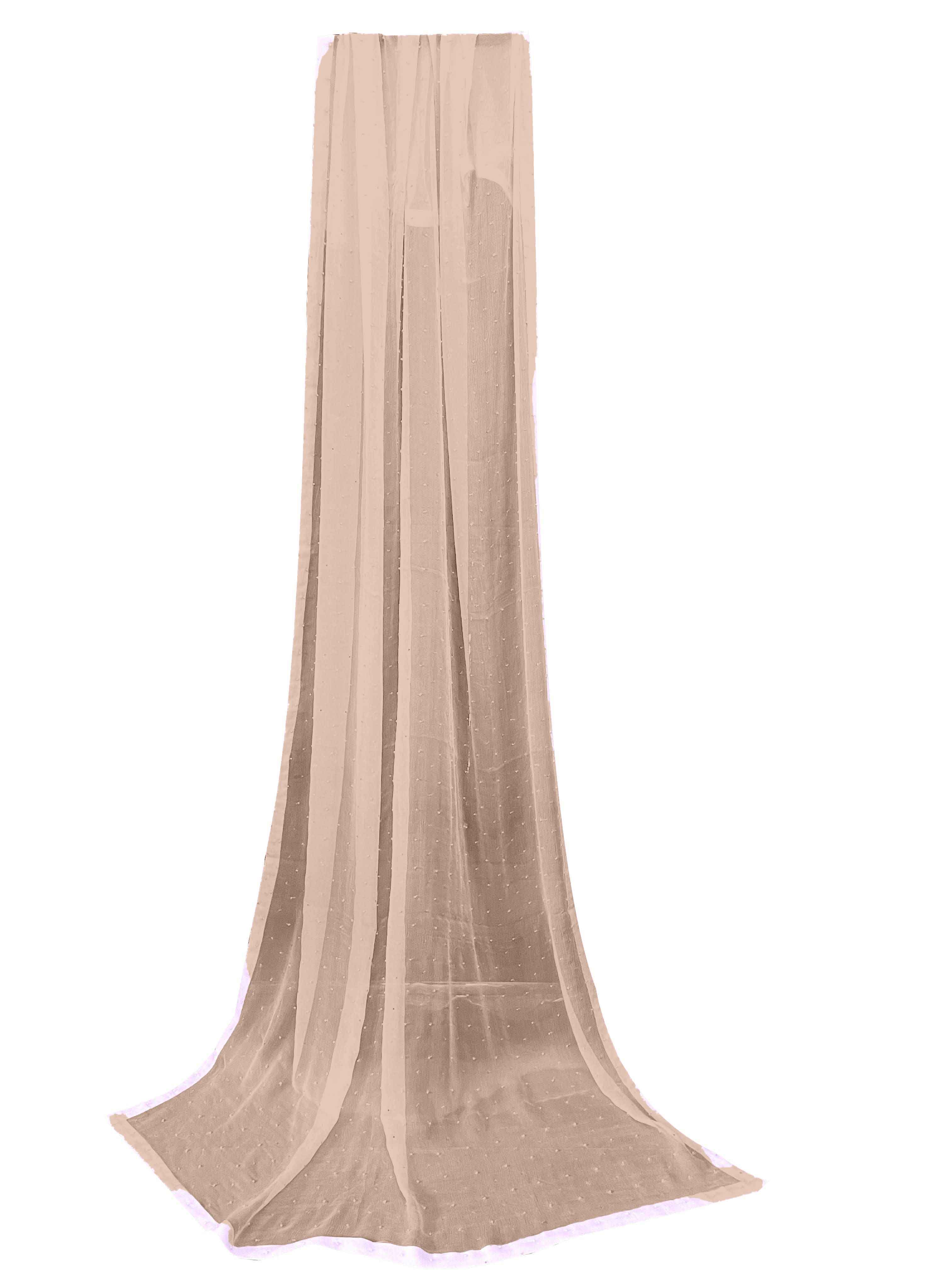 Light pink plain dupatta