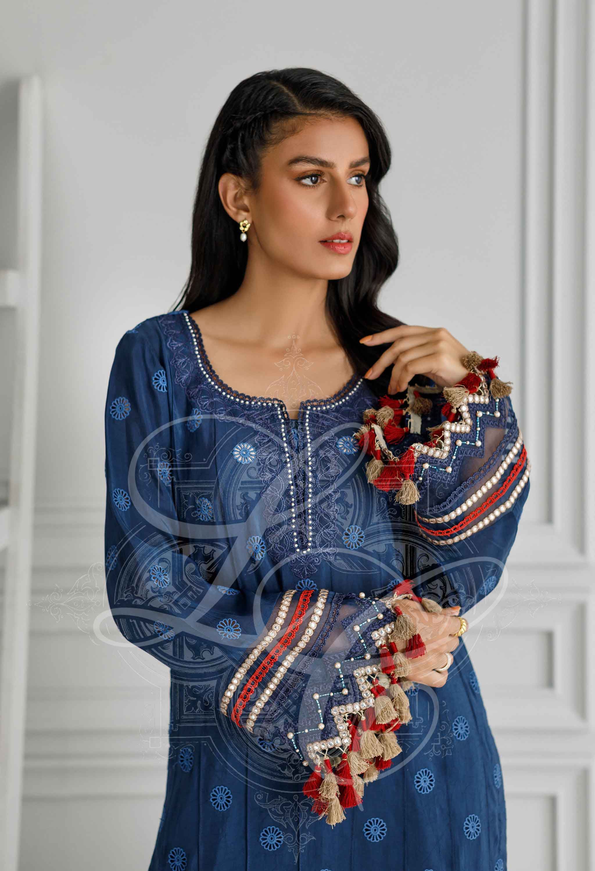 Navy Kurta Set