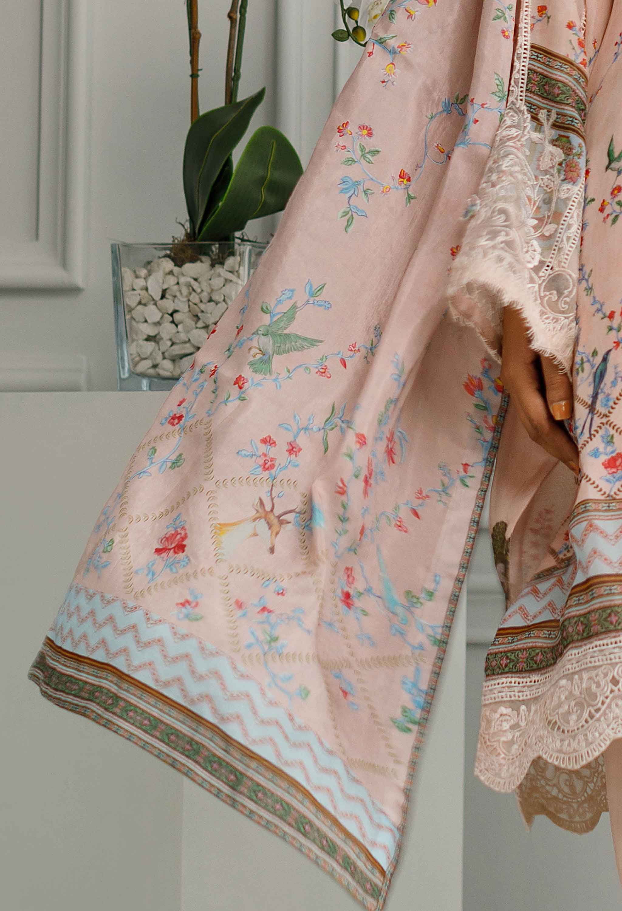 Pink Printed Dupatta