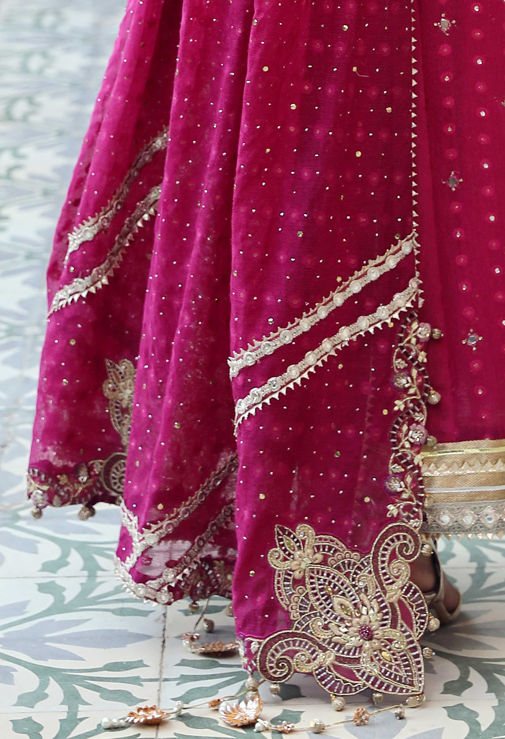 Gota Work Dupatta With Corners