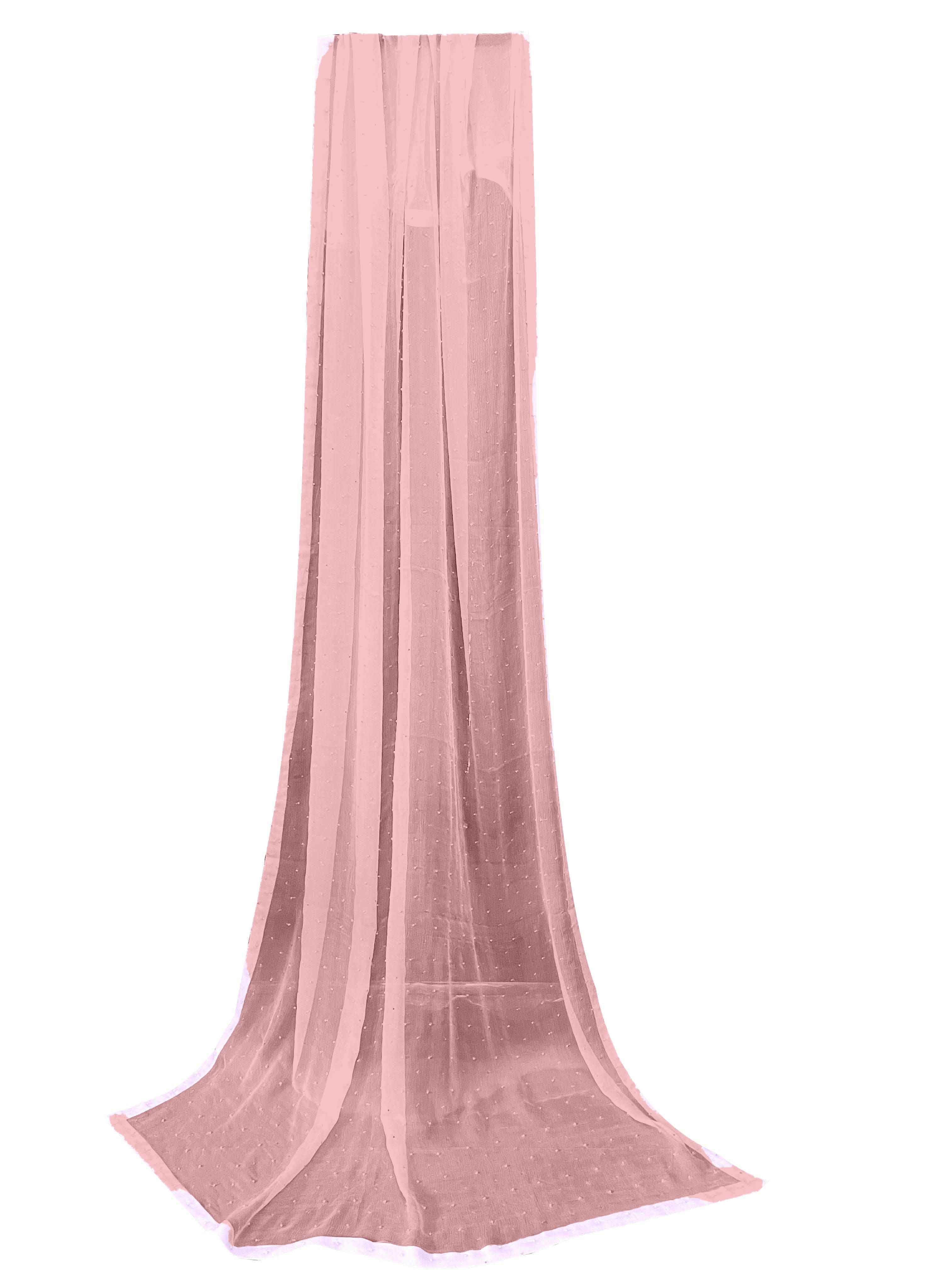Rose Pink Plain Dupatta