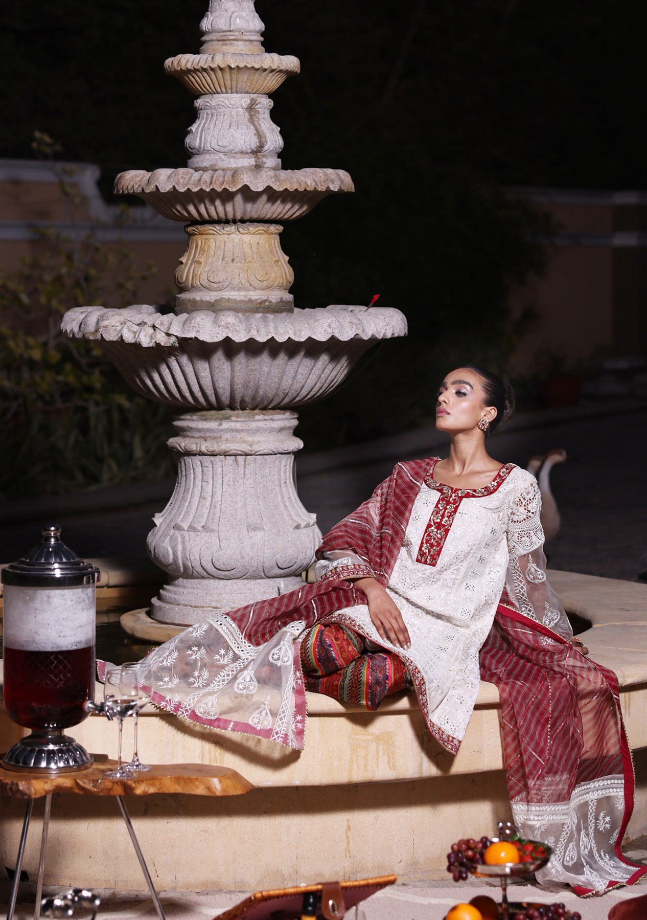 BOXY TUNIC WITH PRINTED SHALWAR AND DUPATTA