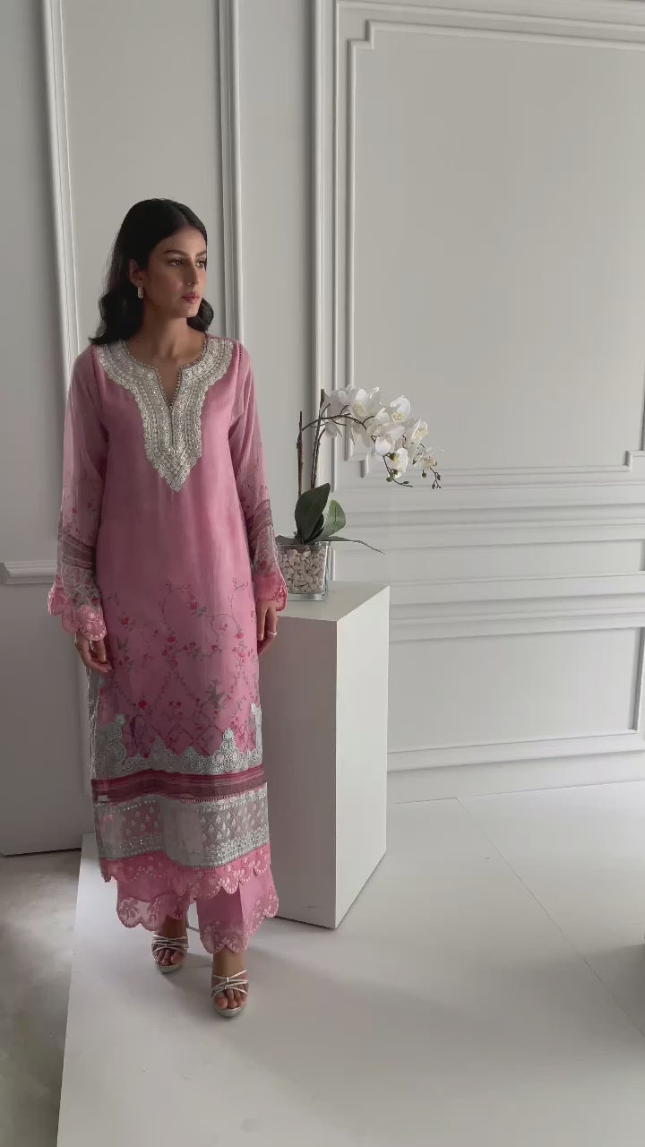 ROSE PINK PRINTED SET