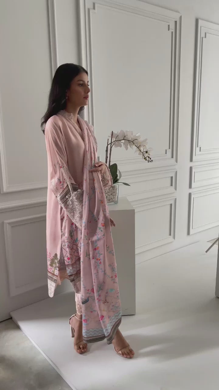 PINK PRINTED SHALWAR SET video
