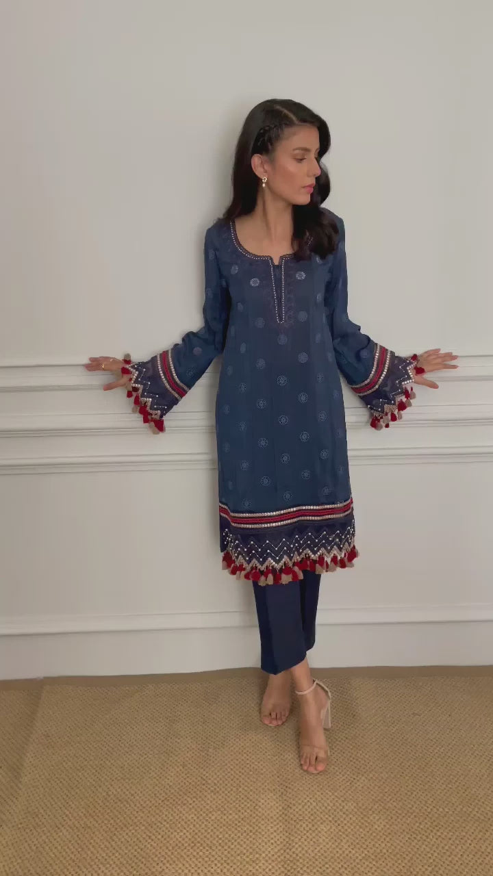 NAVY KURTA SET Video