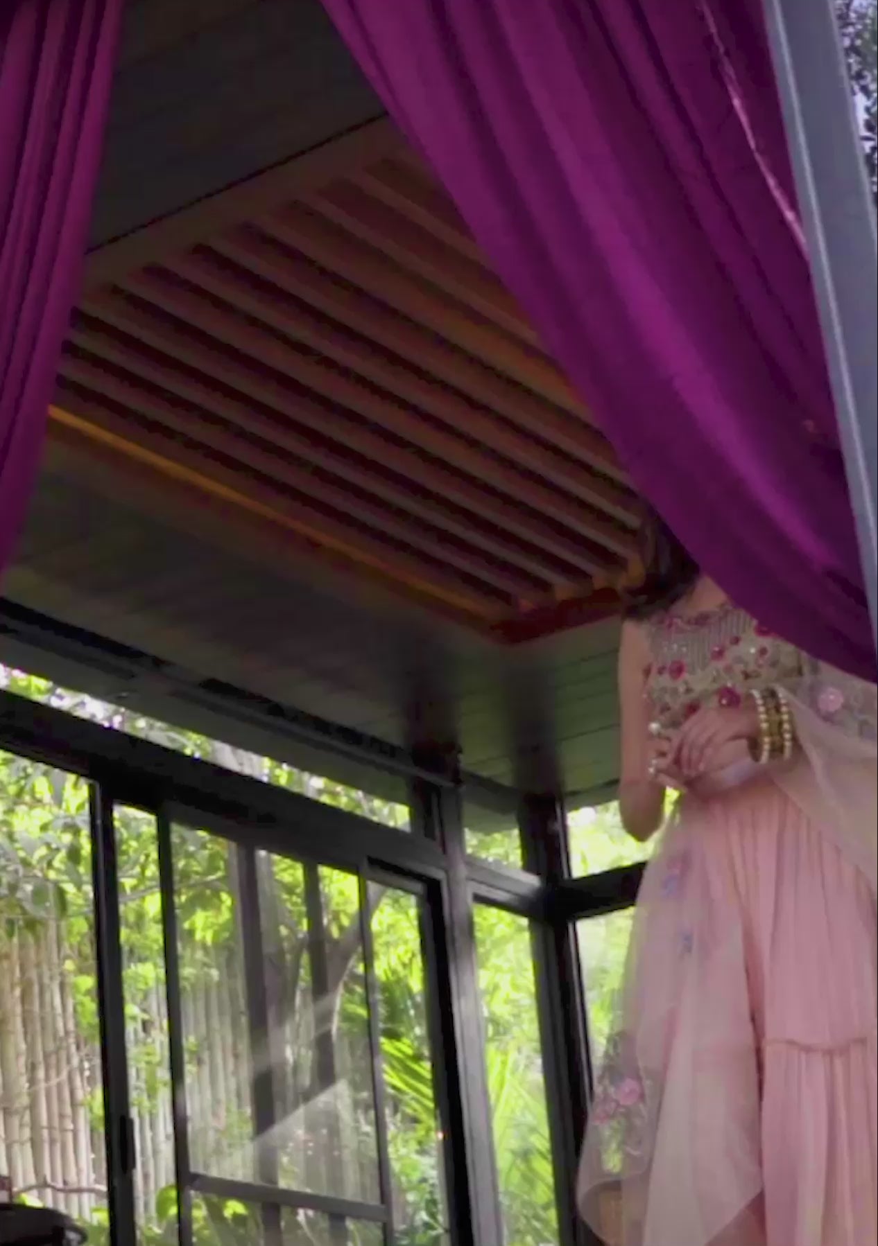 GHARARA WITH BLOUSE AND DRAPPED DUPATTA