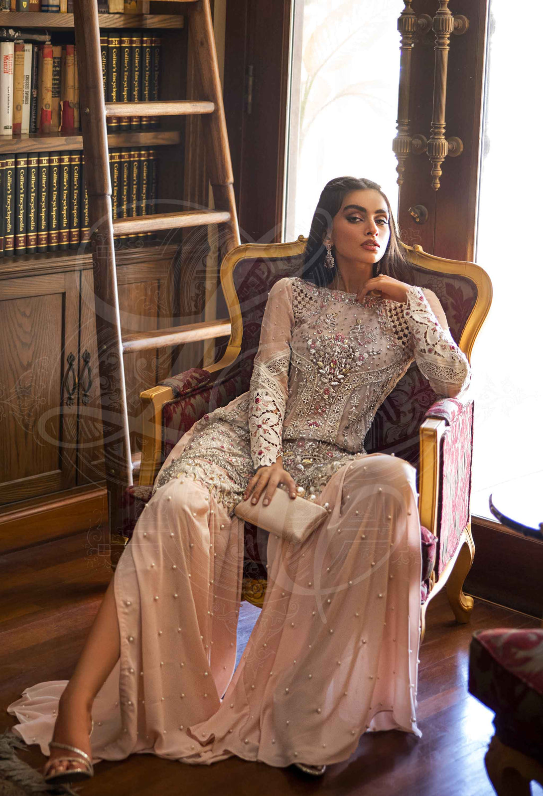 V Shaped Top with Gharara