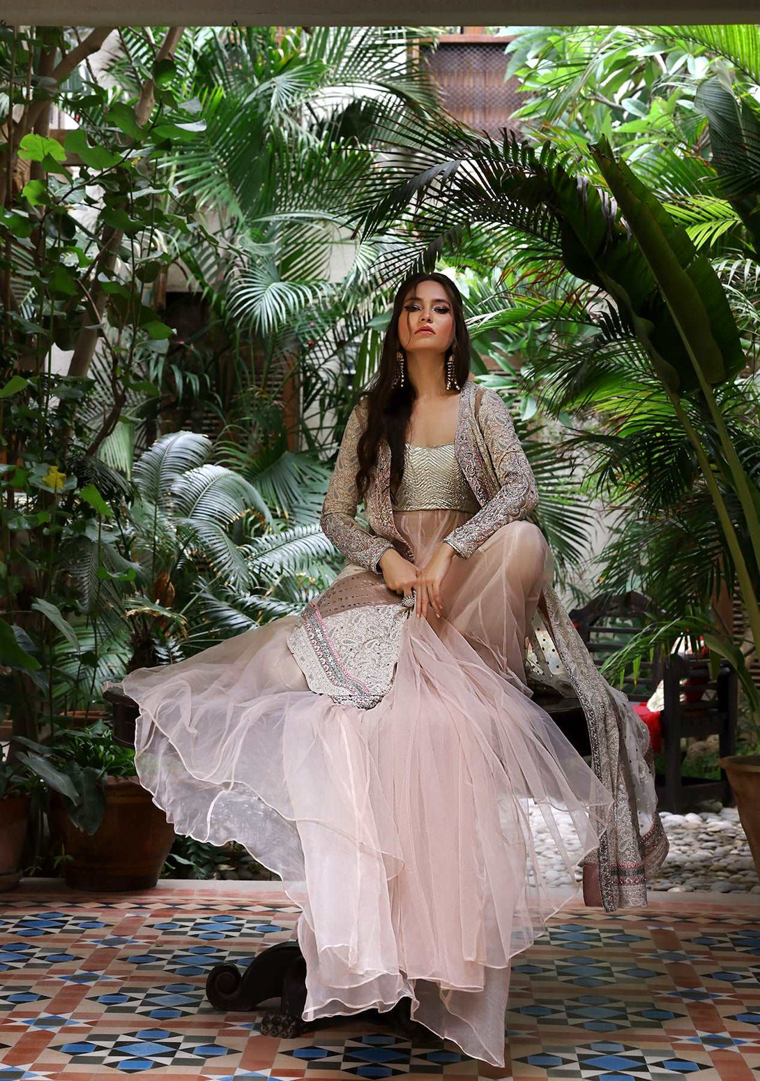 Chikankari long coat