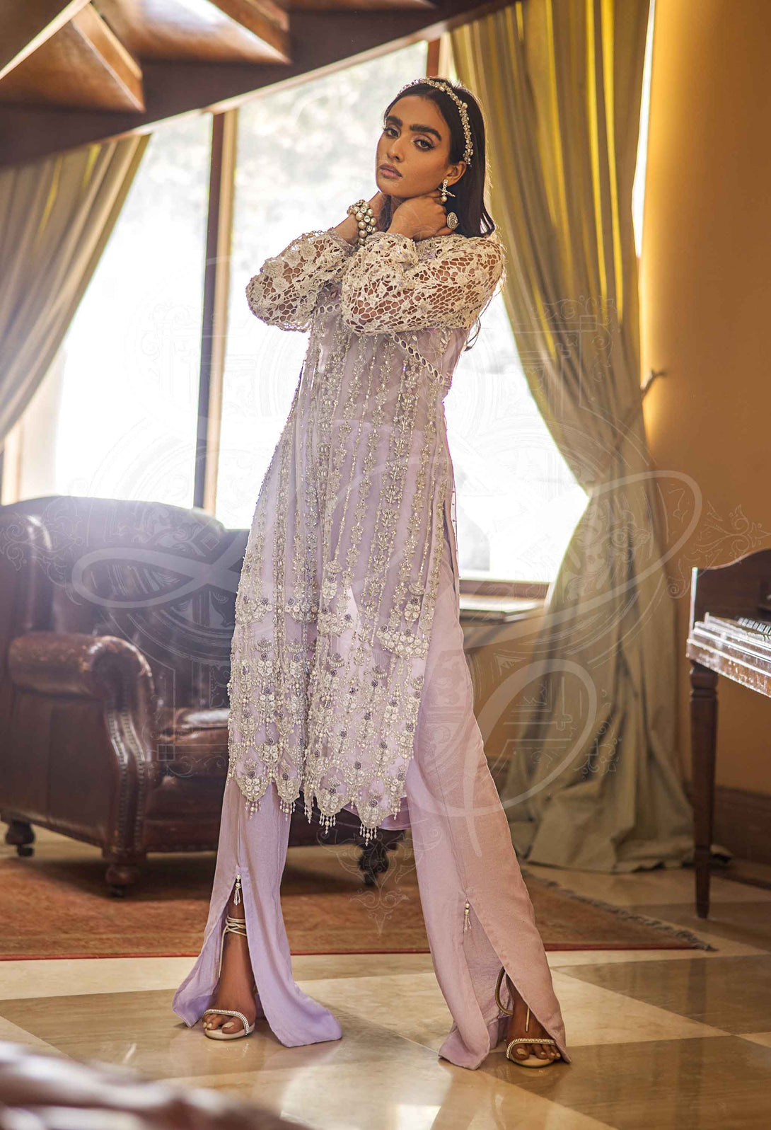 Purple tunic with long pants