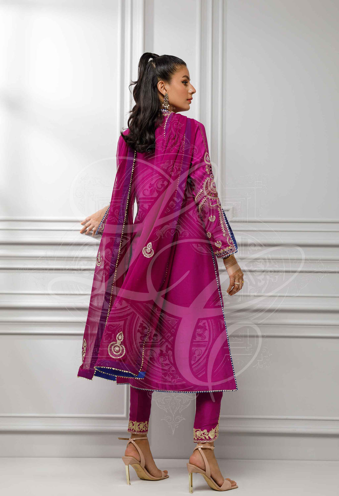 Dark purple tunic set 3