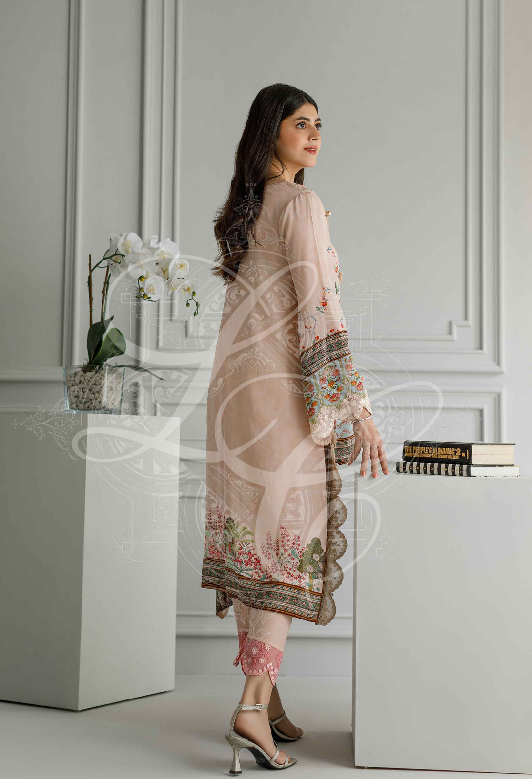 Light pink printed set 