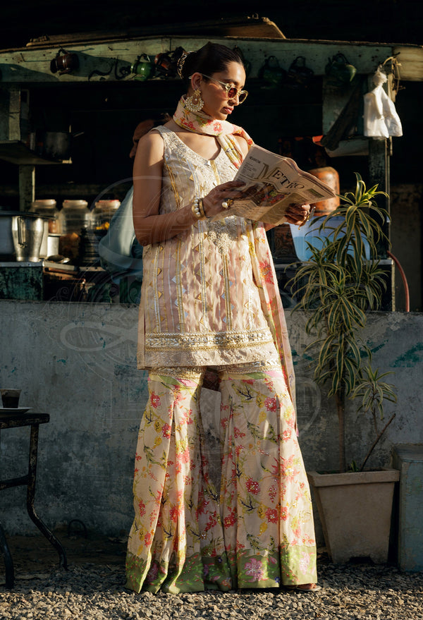 Raya Luxe Gharara Set Dupatta