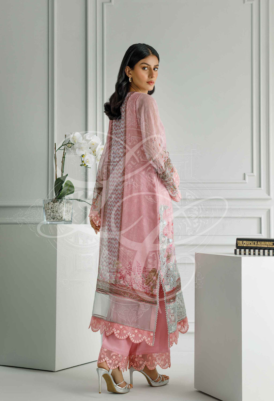 Rose pink printed set