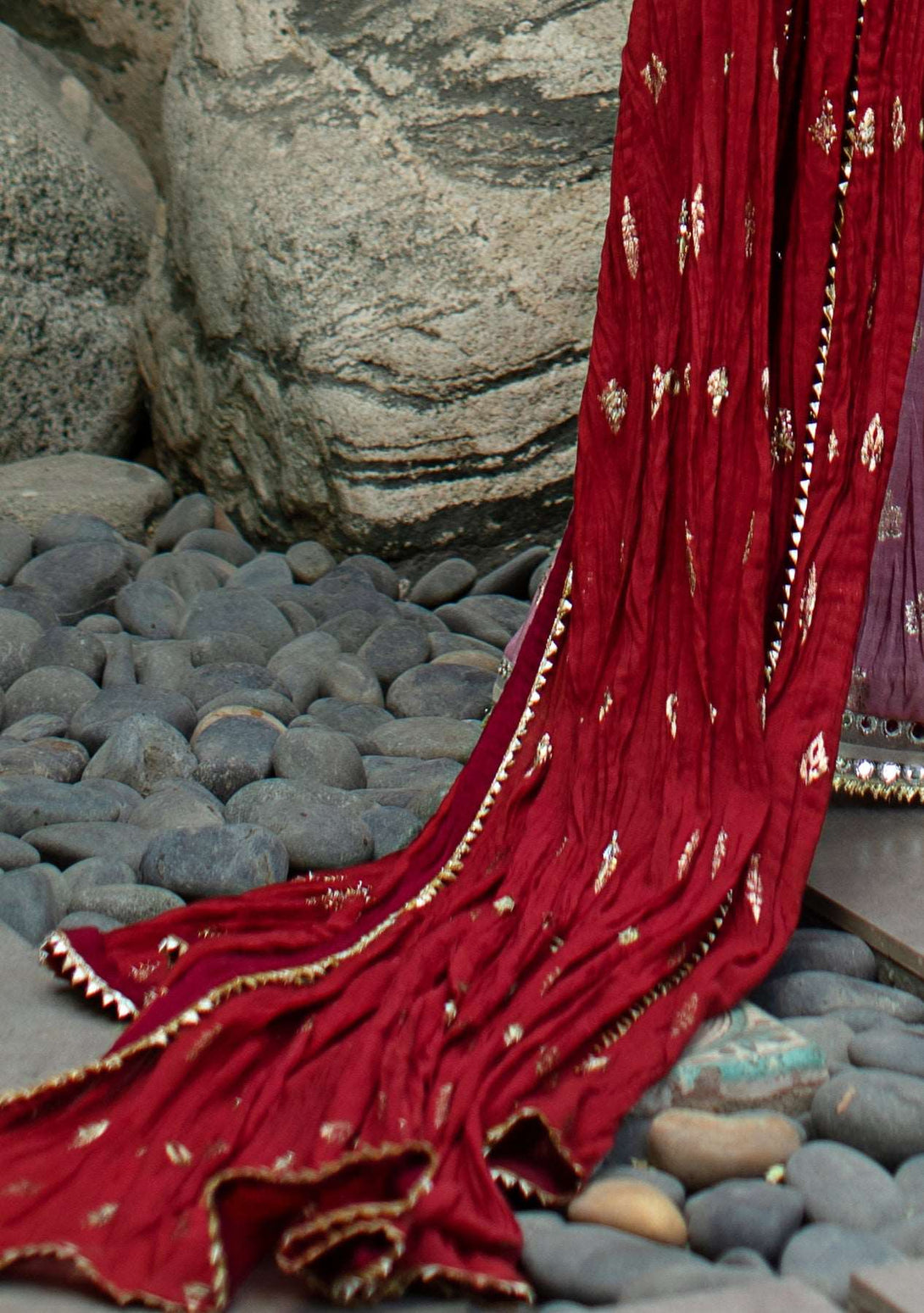 Maroon Dupatta