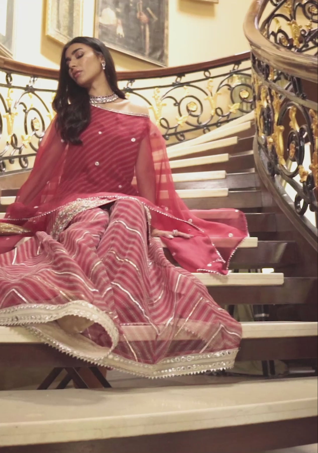 CAPE TOP AND GHARARA CO ORD SET