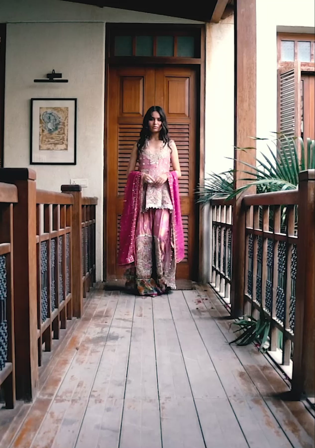 HI LO PEPLUM WITH EMBELLISHED GHARARA AND DUPATTA