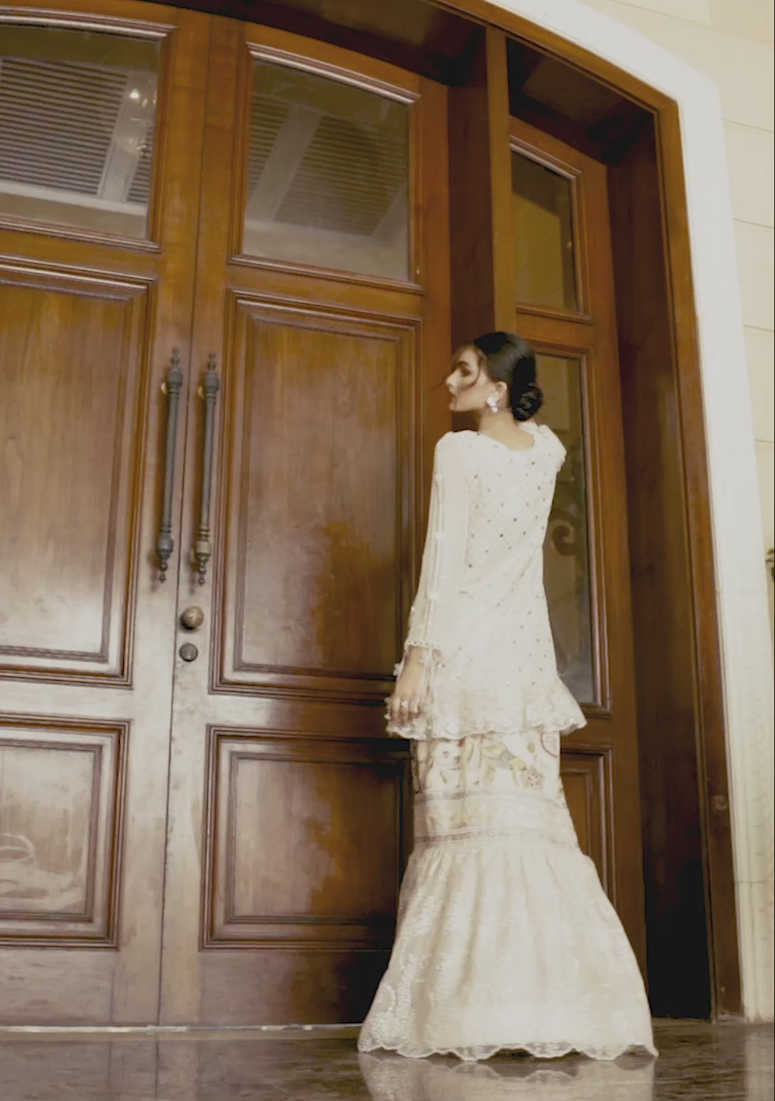 KAAMDANI TUNIC WITH RUFFLE LEHENGA